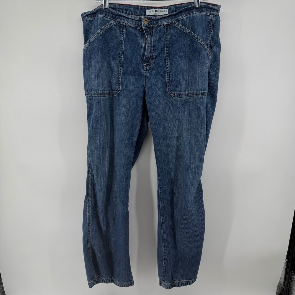 Vintage Tommy Hilfiger Jeans Womens Medium Wash Bootcut Denim Pants Size 14
